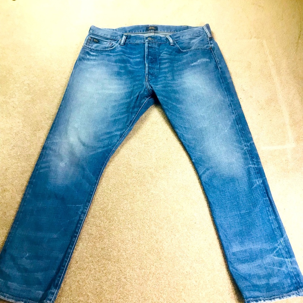 Polo Ralph Lauren Jeans Mens 38x30 The Sullivan Slim Medium Light Wash Denim